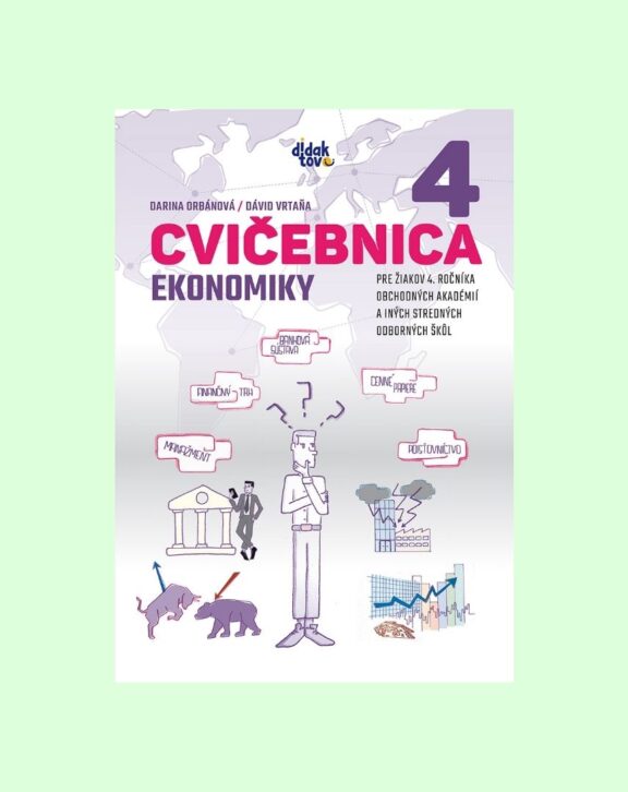 Cvičebnica slúži na praktické preverenie vedomostí z predmetu ekonomika (resp. podniková ekonomika). Obsah kapitol bol vytvorený v súlade s teoretickým vzdelávaním. Cvičebnica ponúka viac ako 100 úloh rôzneho zamerania (prípadové štúdie, diskusné úlohy, QR kódy, problémové úlohy, overenie správnosti výrokov a i.). Sú vytvorené zaujímavou a interaktívnou formou, s možnosťou využitia internetu pri niektorých z nich. Vybrané úlohy umožňujú žiakom doplniť si vlastné poznámky, ktoré im môžu pomôcť byť úspešnejšími na maturitnej skúške. Dodanie: do 7 pracovných dní
