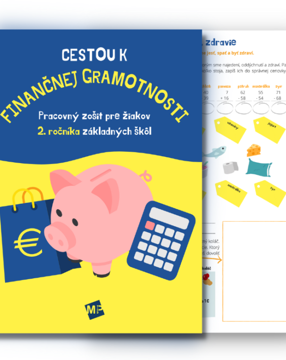 Pre druháčikov sme pripravili hravý pracovný zošit zameraný na finančnú gramotnosť. Podporuje medzipredmetové vzťahy pomocou inovatívnych metód výučby. Rozvíjať informácie o peniazoch, práci a hospodárení v rodine je dôležité už od nižšieho veku, pretože naše návyky sa prenášajú s nami až do dospelosti. Pracovný zošit môže ozvláštniť Vaše vyučovanie, podporiť kritické myslenie a podporiť komunikáciu v triede. Je vhodný aj pre samotných rodičov, ktorí ho chcú využívať doma so svojimi deťmi. Deti sa v zošite oboznámia s témami ako hodnoty, potreby, práca, peniaze, bankomat, platobná karta alebo šetrenie. Každá strana je plne farebná a obsahuje množstvo pútavých obrázkov pre zvedavé oči malých druháčikov. Dodanie: do 7 pracovných dní